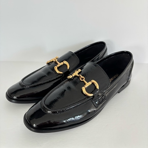 Jeffrey Campbell Addie Bit Black Patent Leather Loafer 9 - Picture 2 of 12